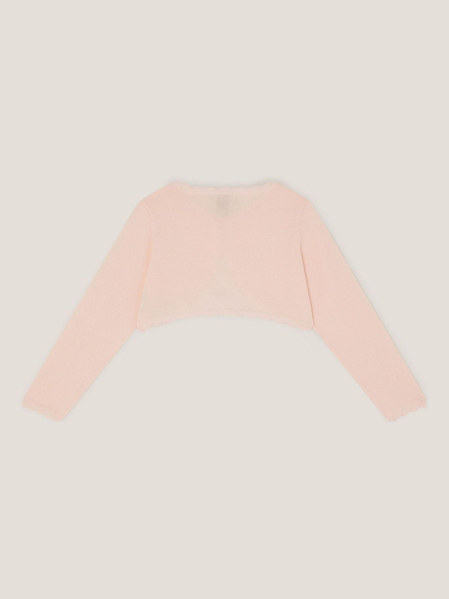 Monsoon Pale Pink Maeve Bow Button Cardigan image 2