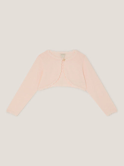 Monsoon Pale Pink Maeve Bow Button Cardigan image 3