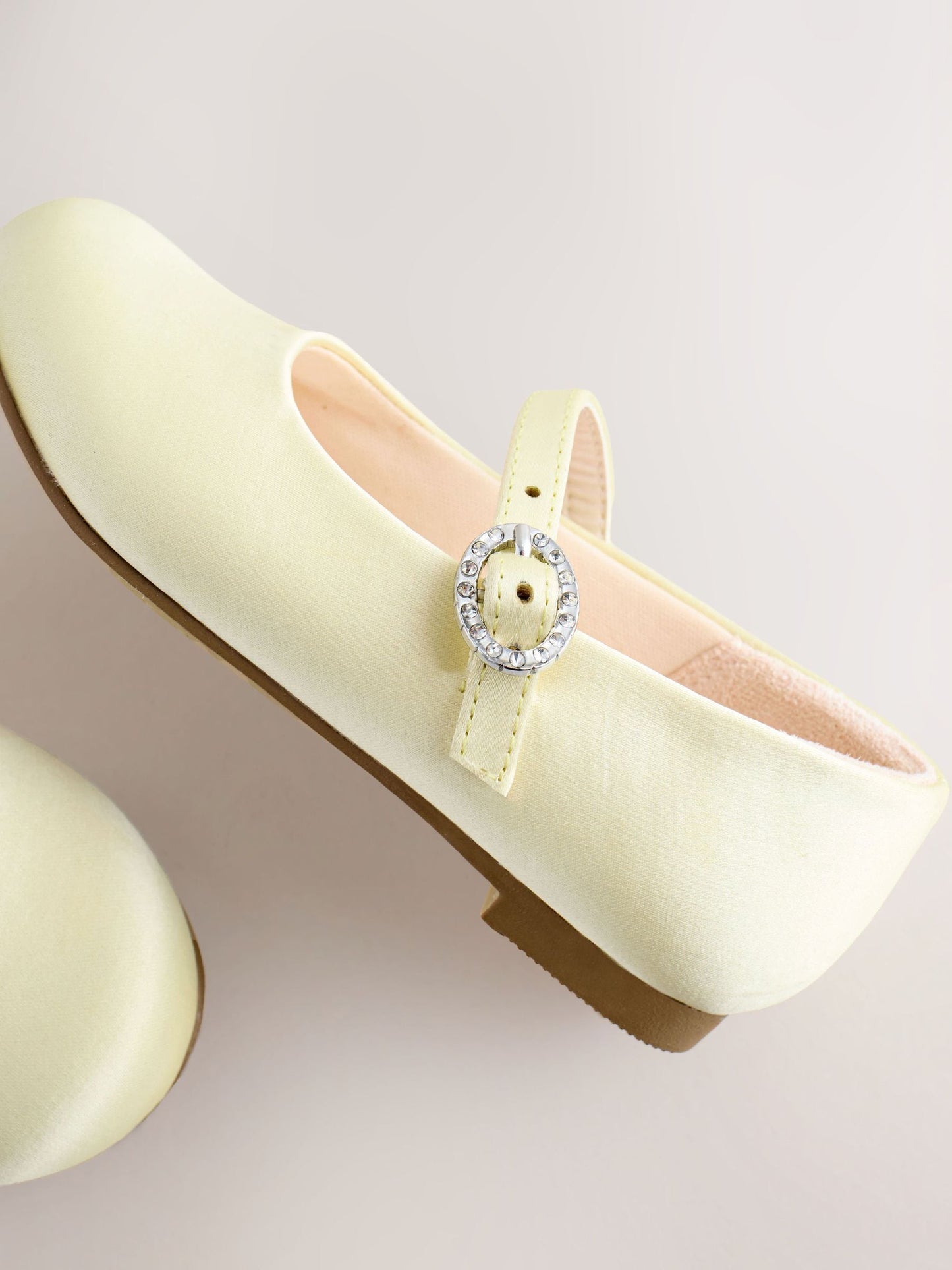 Yellow Wide Fit (G) Flower Girl Occasion Mary Jane Shoes image 3