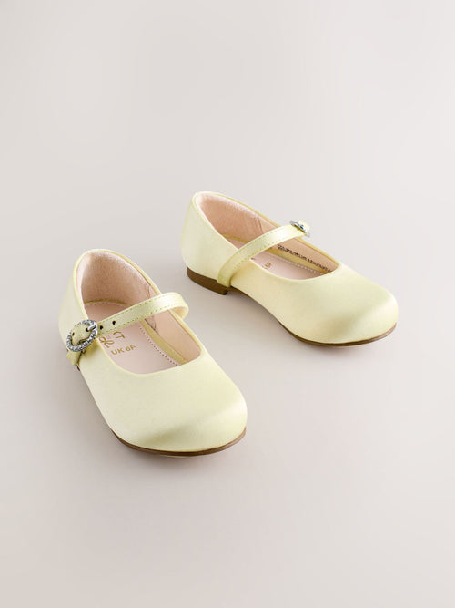 Yellow Standard Fit (F) Flower Girl Occasion Mary Jane Shoes image 1