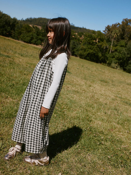 Dsiney Kidz - Black/ White Mono Gingham Barrel Leg Jumpsuit (3-16yrs) image 2