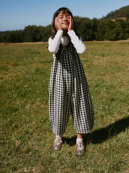 Dsiney Kidz - Black/ White Mono Gingham Barrel Leg Jumpsuit (3-16yrs) image 4