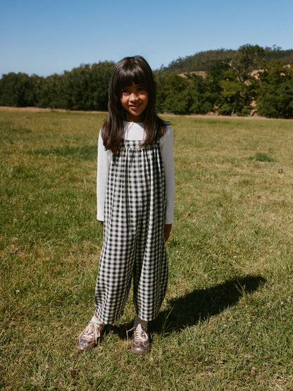 Dsiney Kidz - Black/ White Mono Gingham Barrel Leg Jumpsuit (3-16yrs) image 5