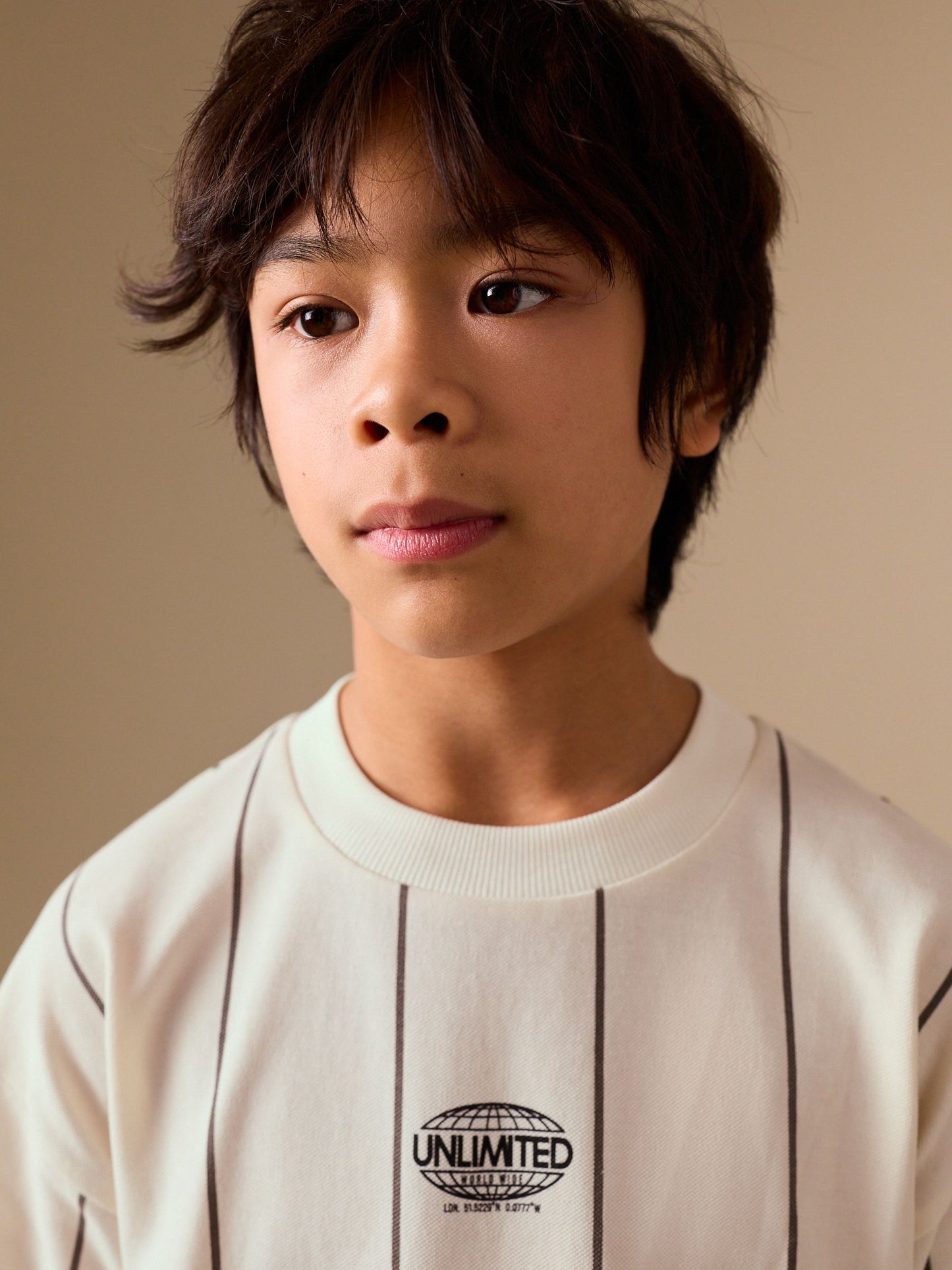 Dsiney Kidz - White/Black Stripe Short Sleeve Graphic T-Shirt (3-16yrs) image 4