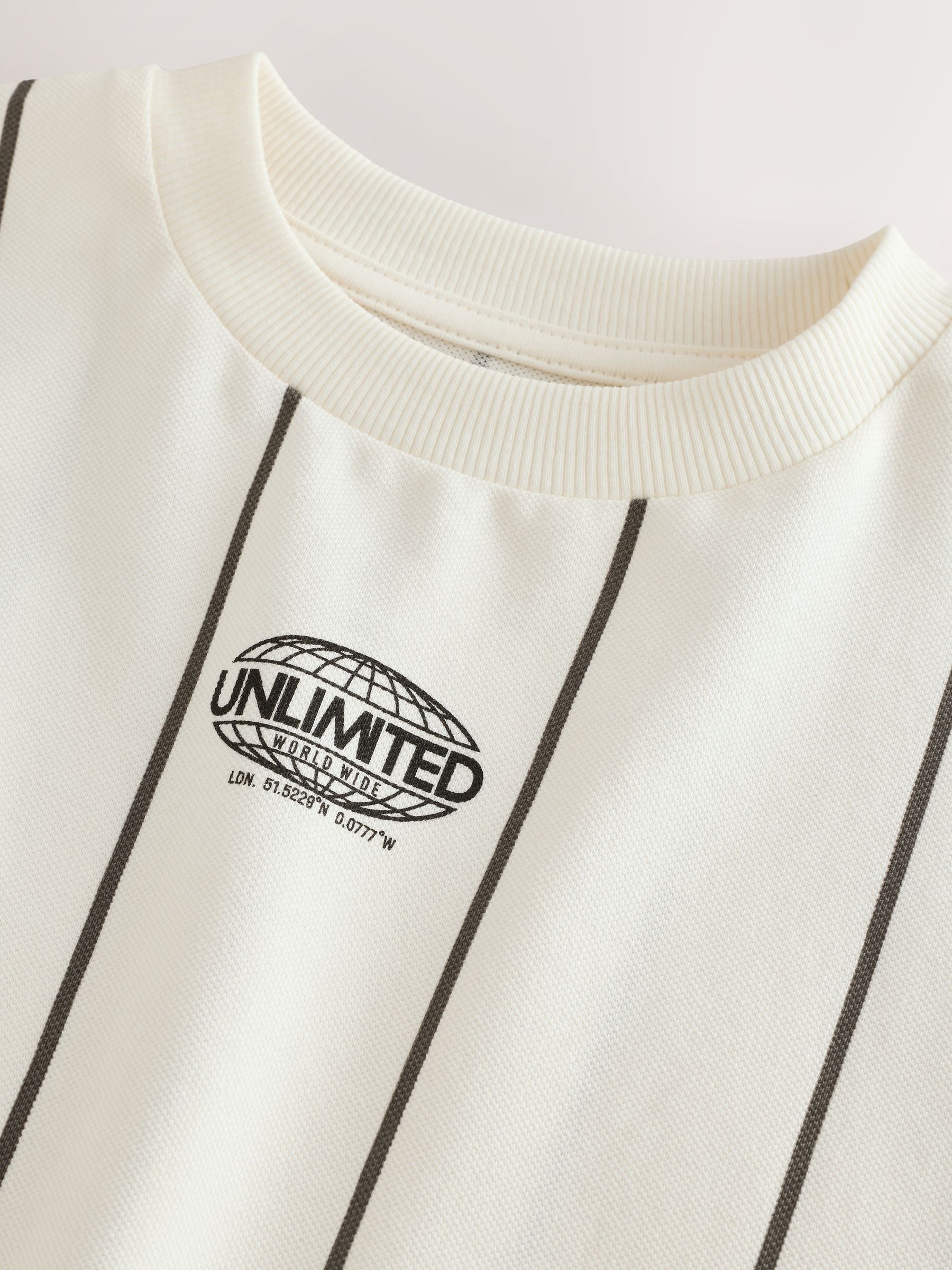 Dsiney Kidz - White/Black Stripe Short Sleeve Graphic T-Shirt (3-16yrs) image 8