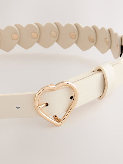 Dsiney Kidz - Ecru Western Heart Belt image 2