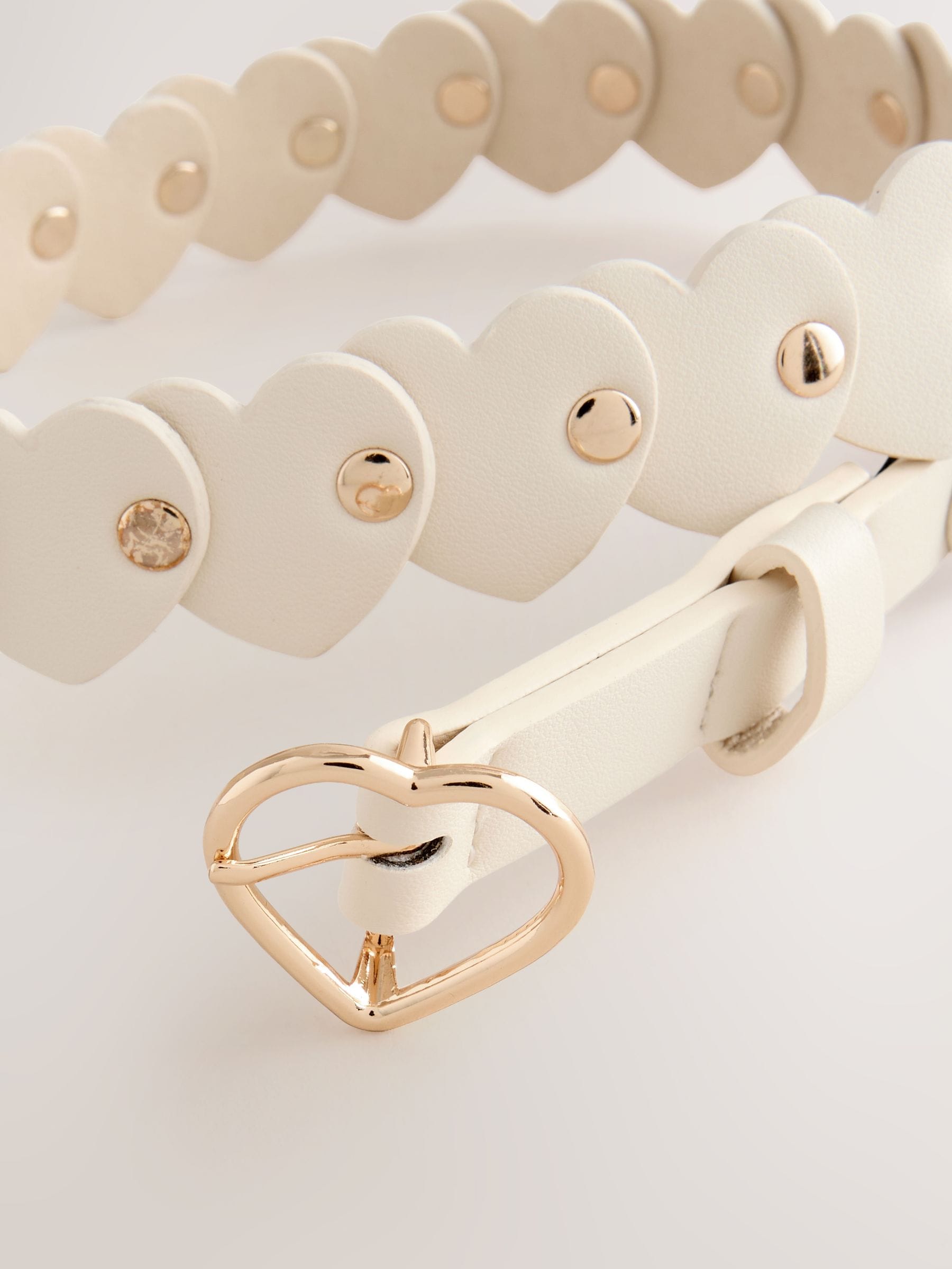 Dsiney Kidz - Ecru Western Heart Belt image 3
