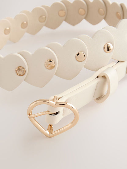 Dsiney Kidz - Ecru Western Heart Belt image 3
