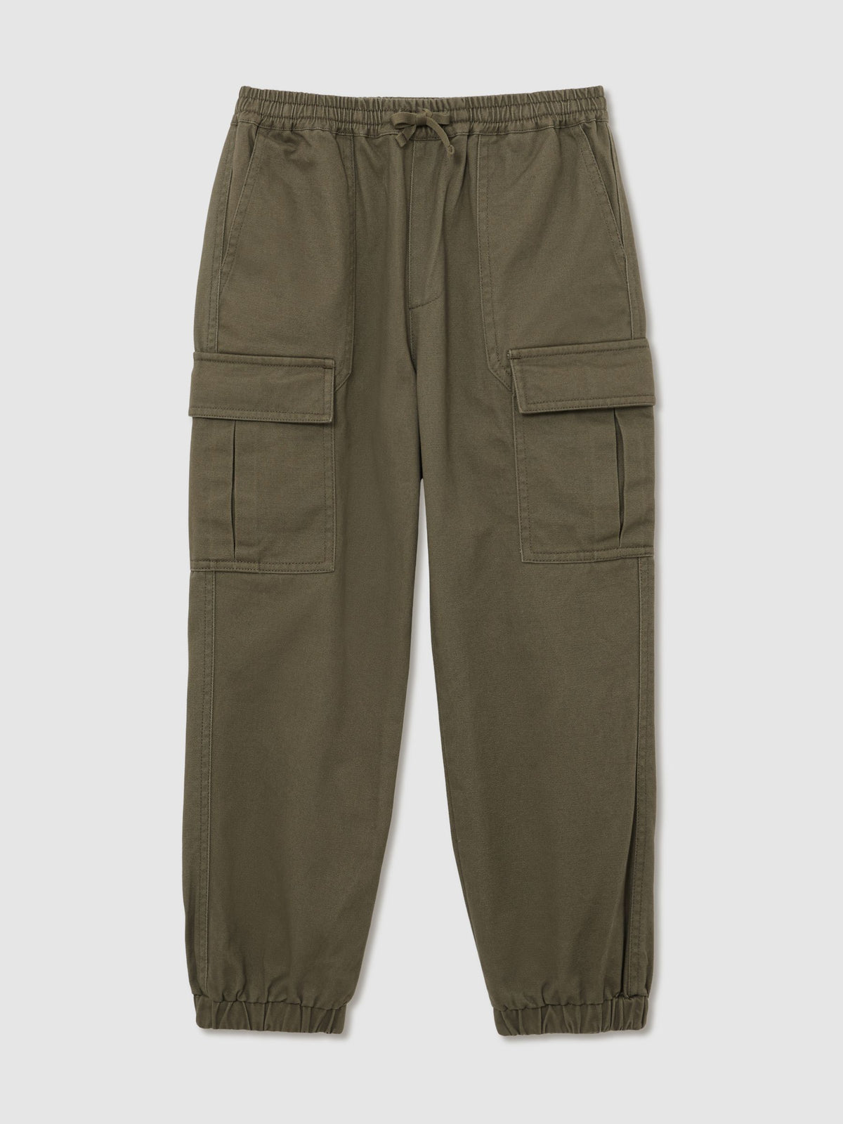 Reiss Khaki Helix 3-9 yrs Cotton Cuffed Cargo Trousers image 2