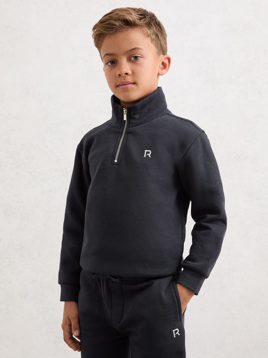 Reiss Navy Sulley 9-13 yrs Half-Zip Logo Tracksuit Set image 1