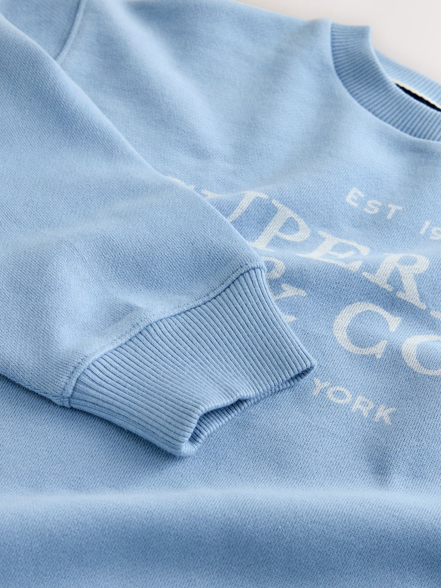 Superdry Light Blue Sweat Top and Shorts Set image 8