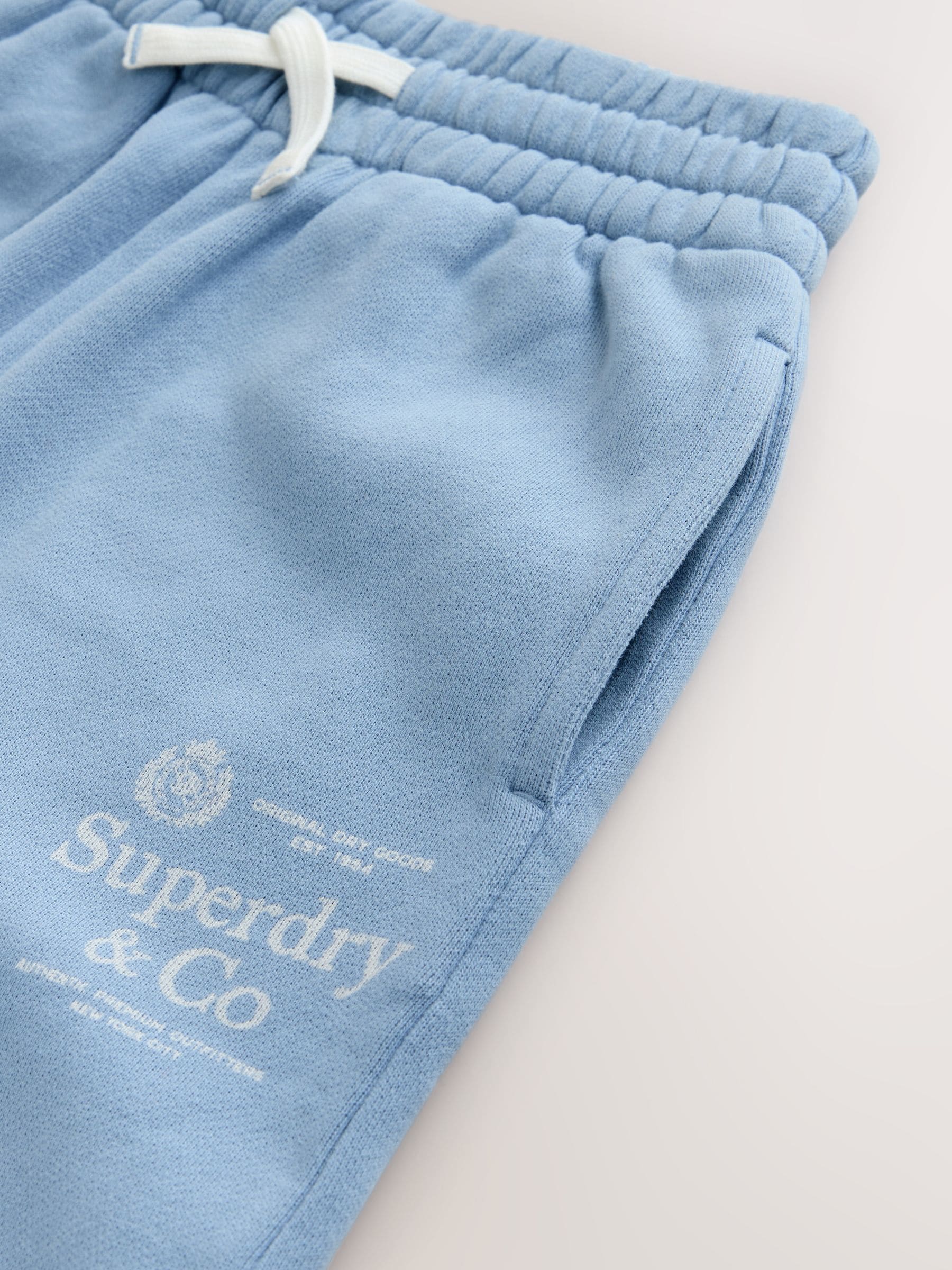 Superdry Light Blue Sweat Top and Shorts Set image 9