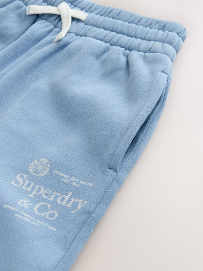 Superdry Light Blue Sweat Top and Shorts Set image 9