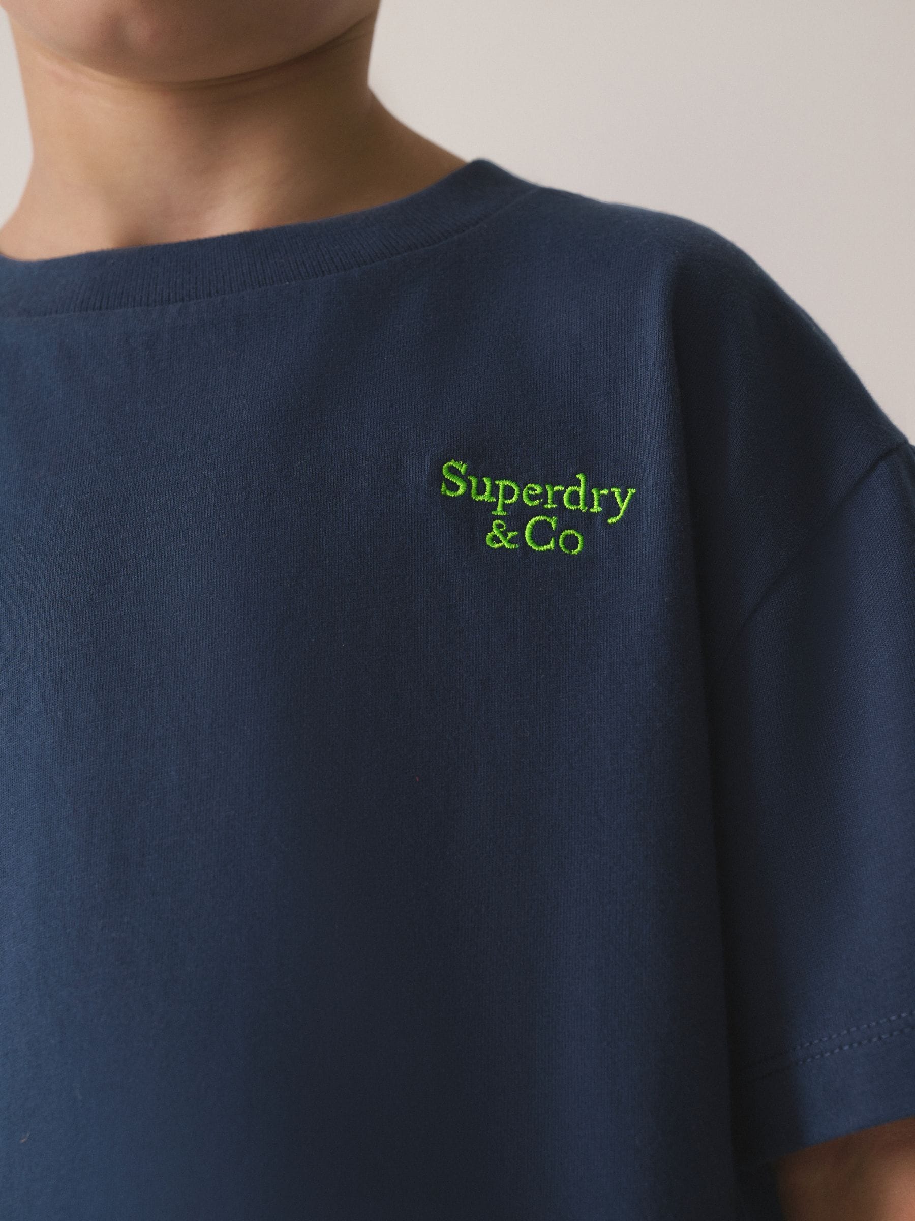 Superdry Navy T-Shirt and Shorts Set image 3