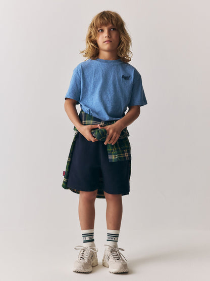 Superdry Blue T-Shirt and Shorts Set image 2