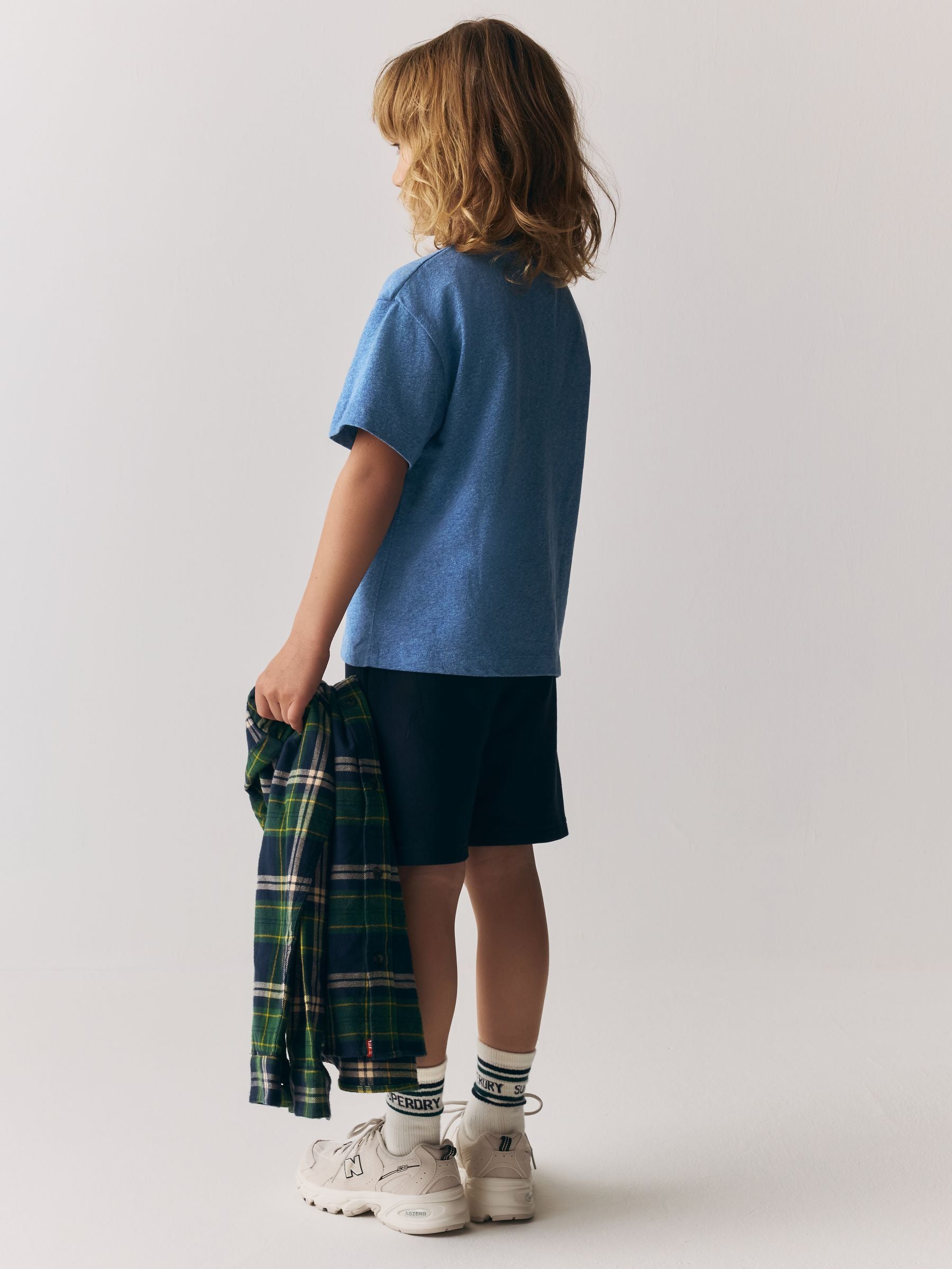 Superdry Blue T-Shirt and Shorts Set image 3