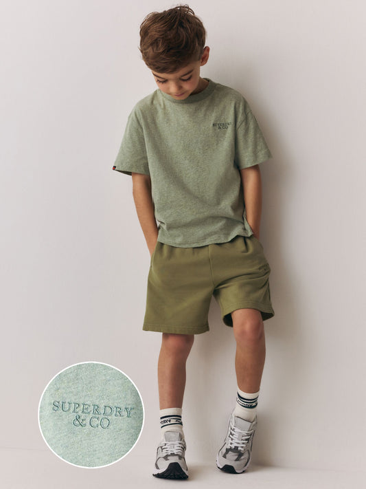 Superdry Green T-Shirt and Shorts Set image 1