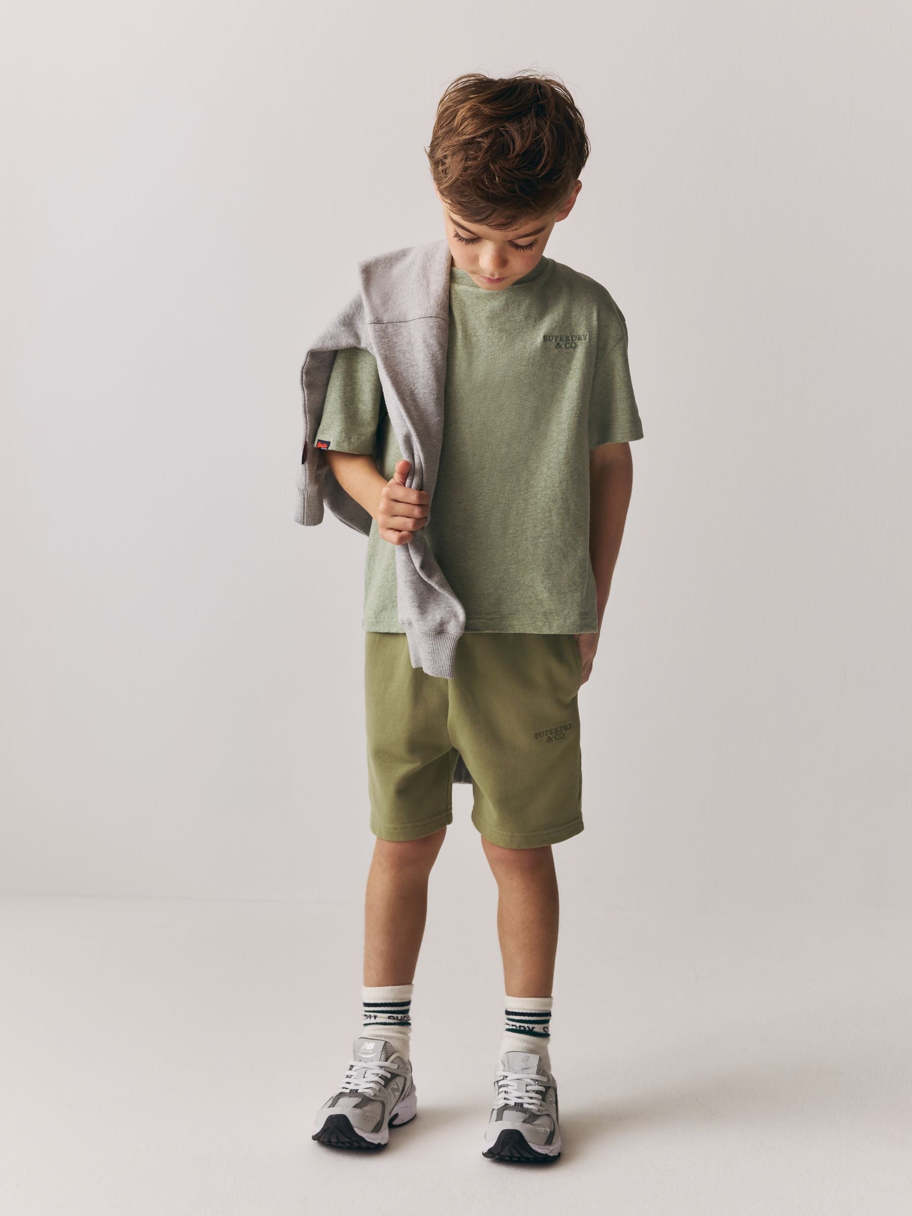 Superdry Green T-Shirt and Shorts Set image 2