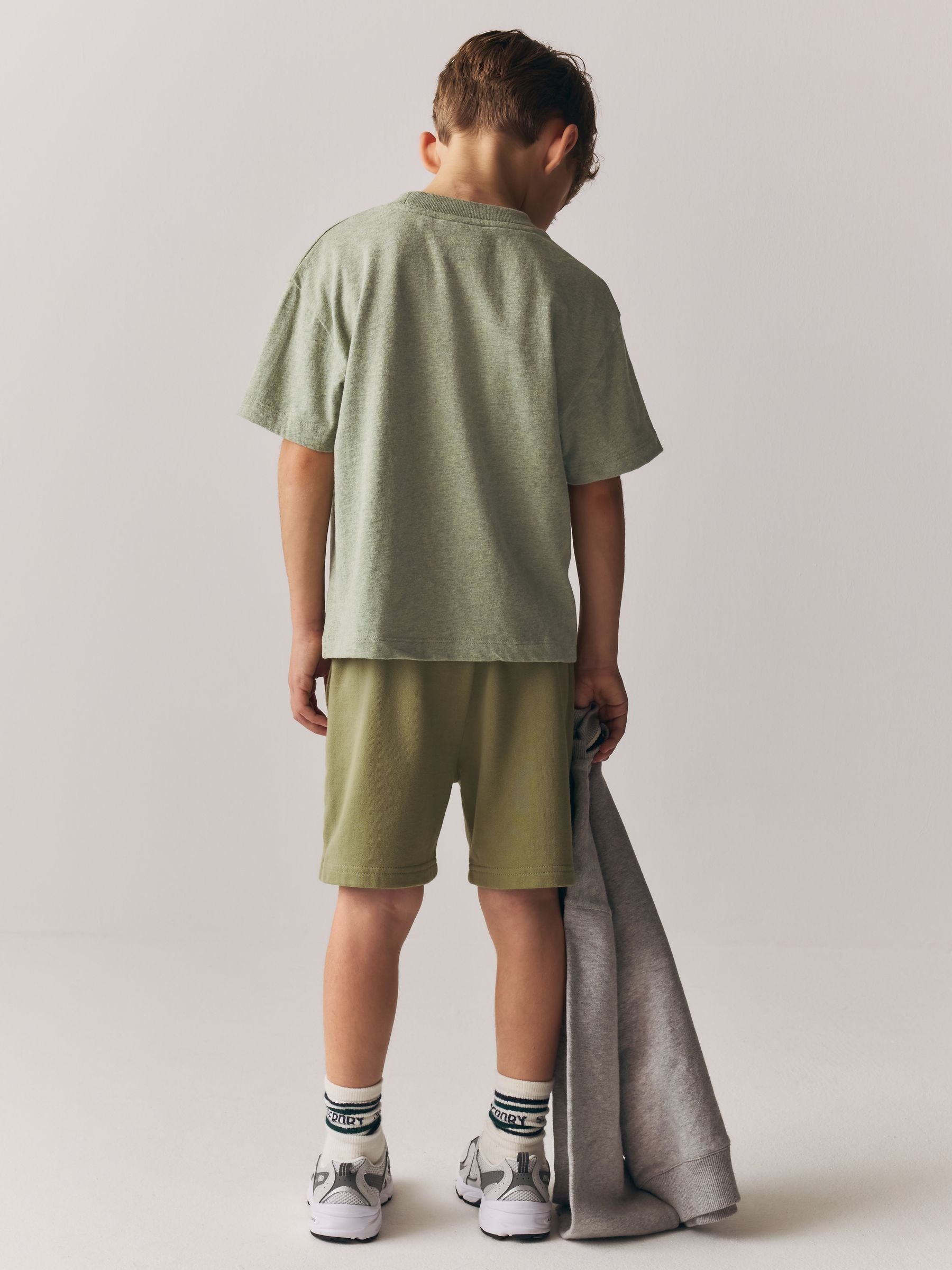 Superdry Green T-Shirt and Shorts Set image 3