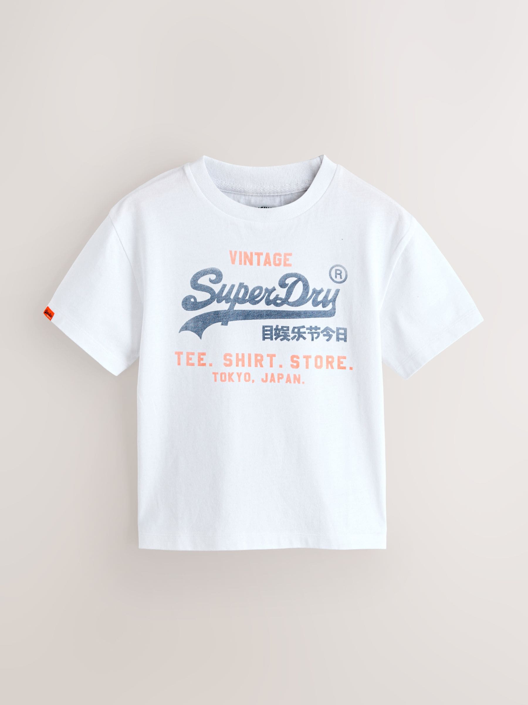 Superdry White/Navy T-Shirts 3 Pack image 3