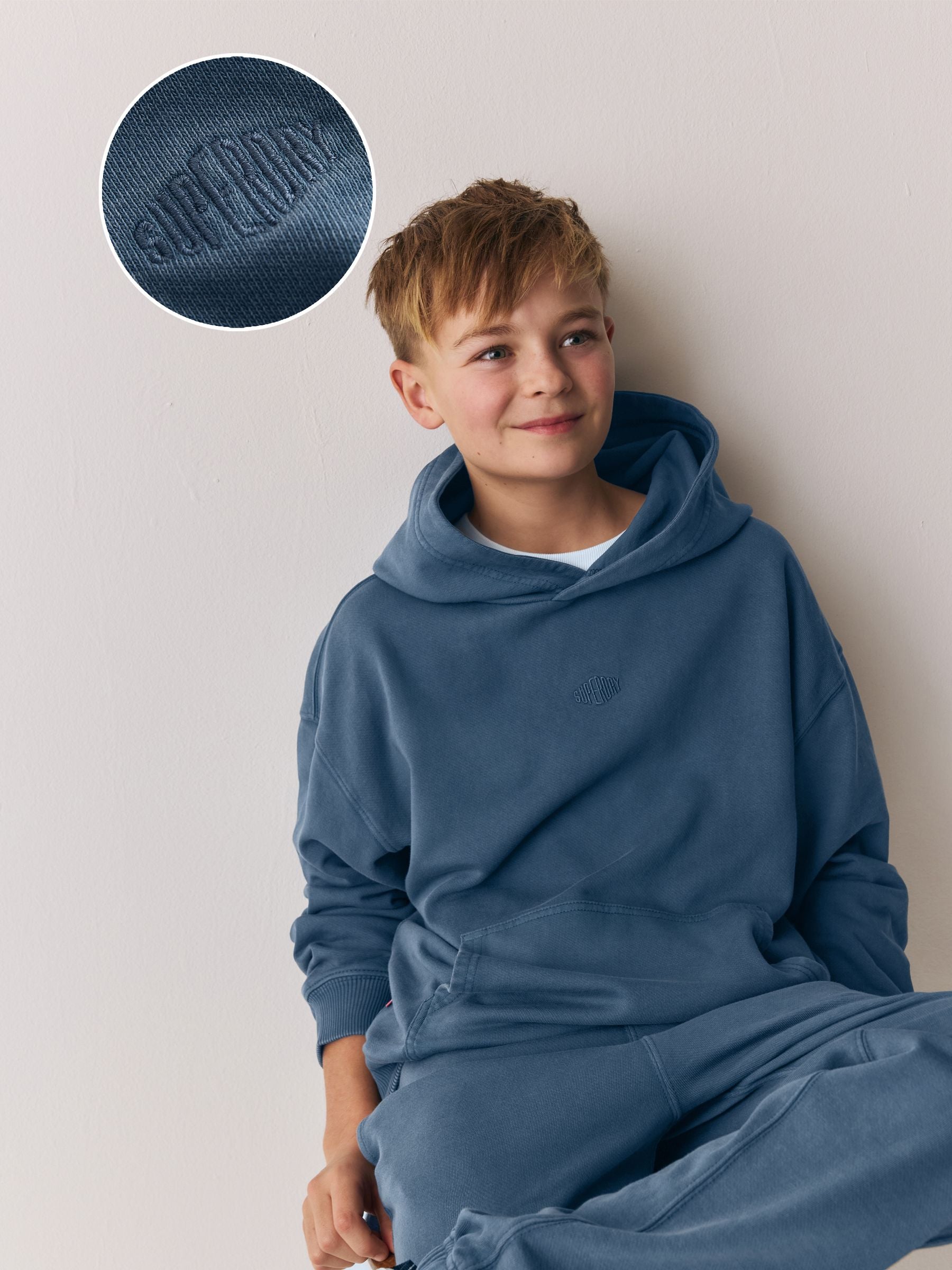 Dsiney Kidz - Superdry Blue Hoodie & Joggers Set image 1