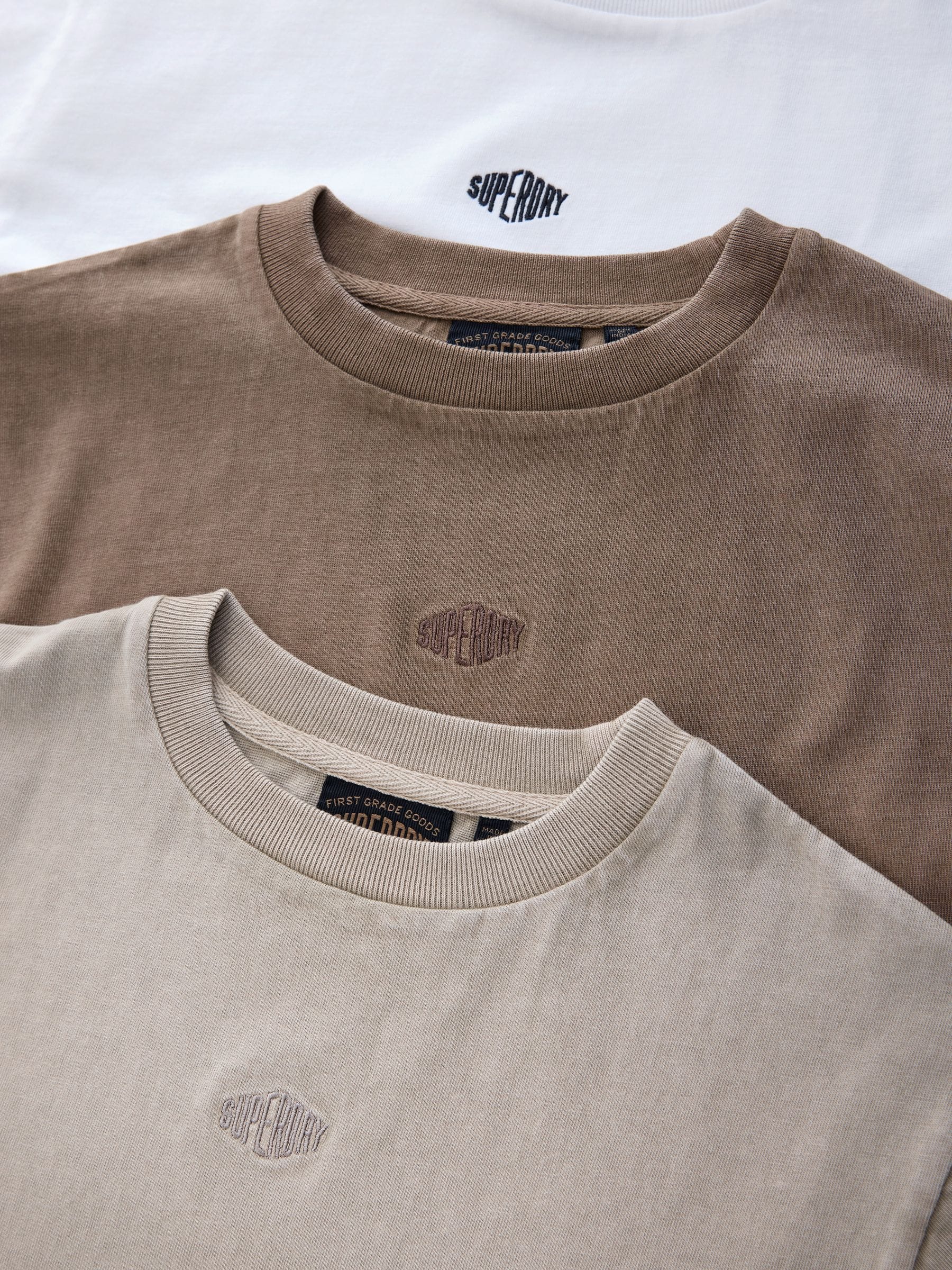 Superdry Brown T-Shirts 3 Pack image 6