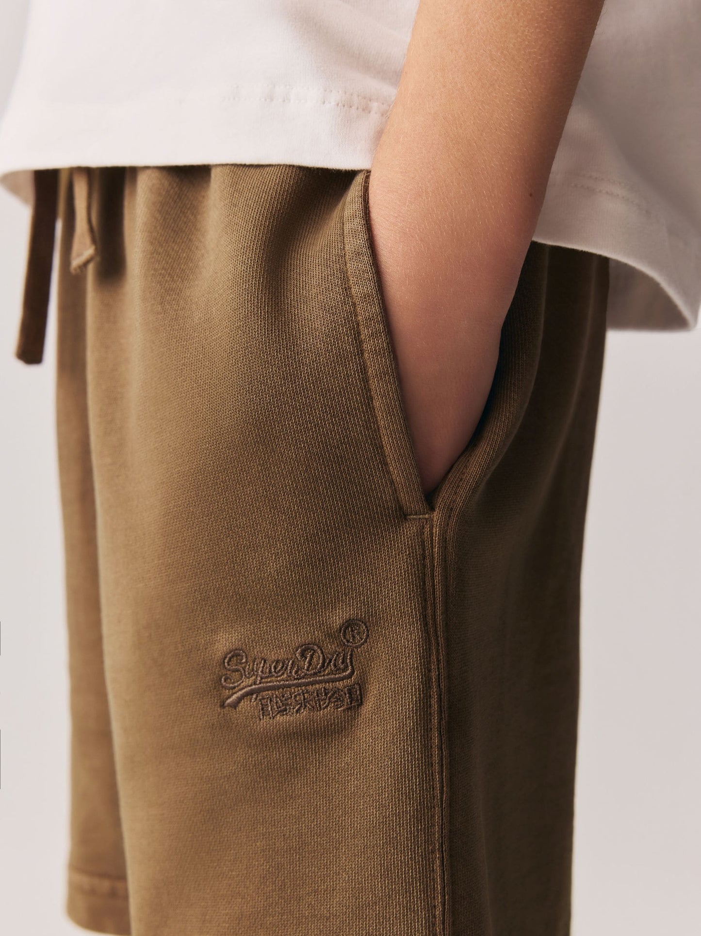 Superdry Brown/White T-Shirt and Shorts Set image 6