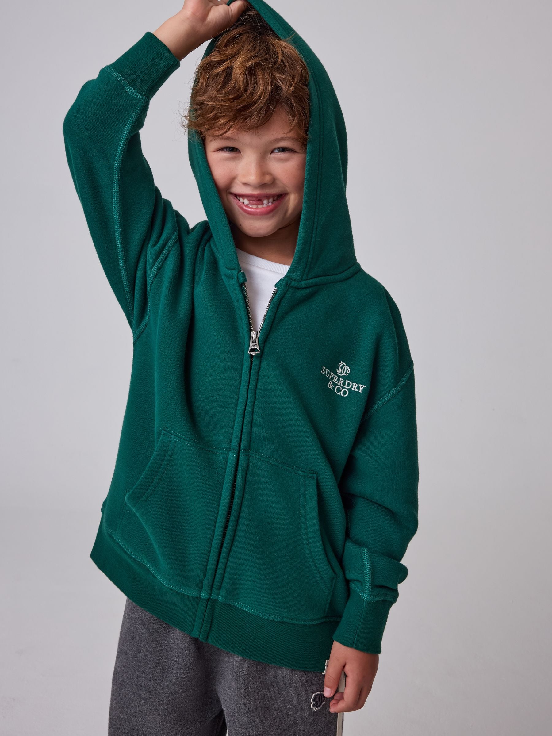 Dsiney Kidz - Superdry Green Hoodie & Joggers Set image 4