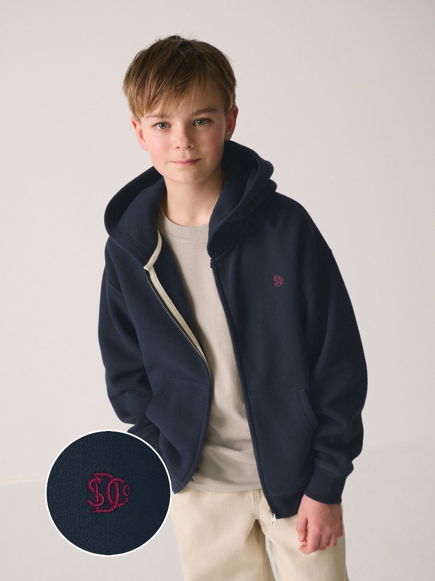 Dsiney Kidz - Superdry Navy Zip Through Hoodie image 1