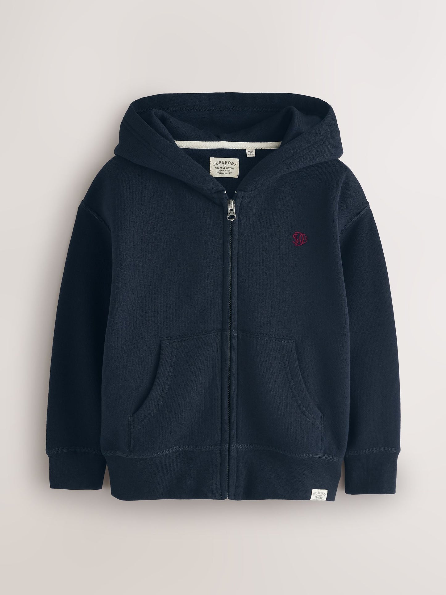 Dsiney Kidz - Superdry Navy Zip Through Hoodie image 6