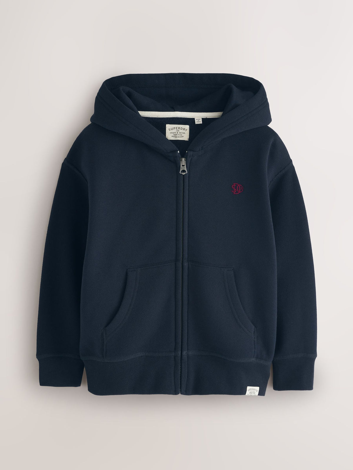 Dsiney Kidz - Superdry Navy Zip Through Hoodie image 6