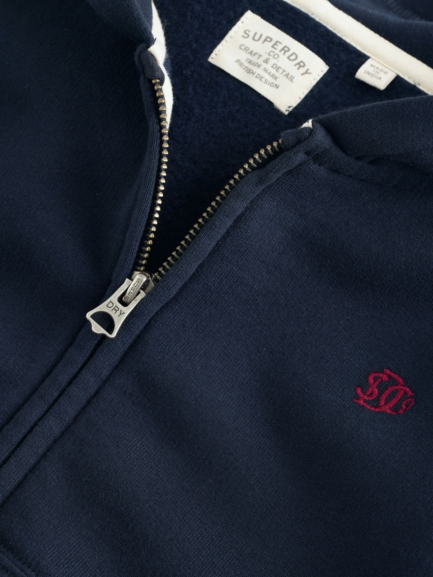 Dsiney Kidz - Superdry Navy Zip Through Hoodie image 8