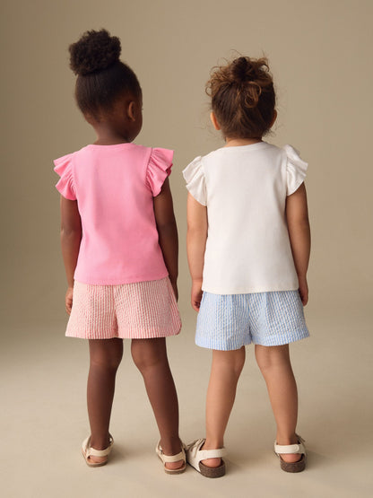 Dsiney Kidz - Blue & Red Stripe Pullon Shorts 2 Packs (3mths-10yrs) image 4