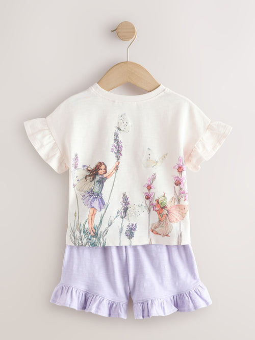 Dsiney Kidz - Ecru White Flower Fairies Shorts Set (3mths-7yrs) image 1