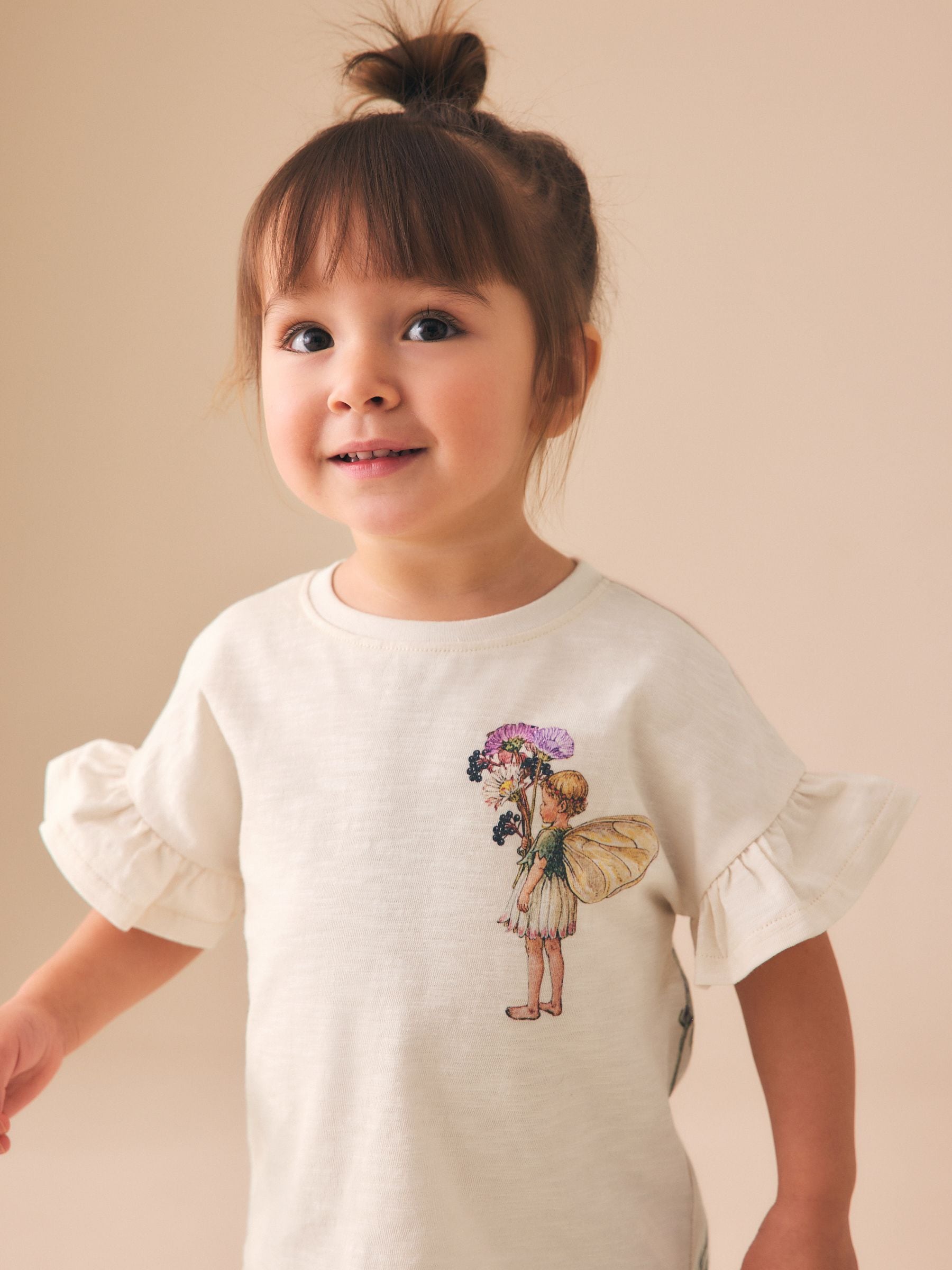 Ecru White Flower Fairies Shorts Set (3mths-7yrs) image 4