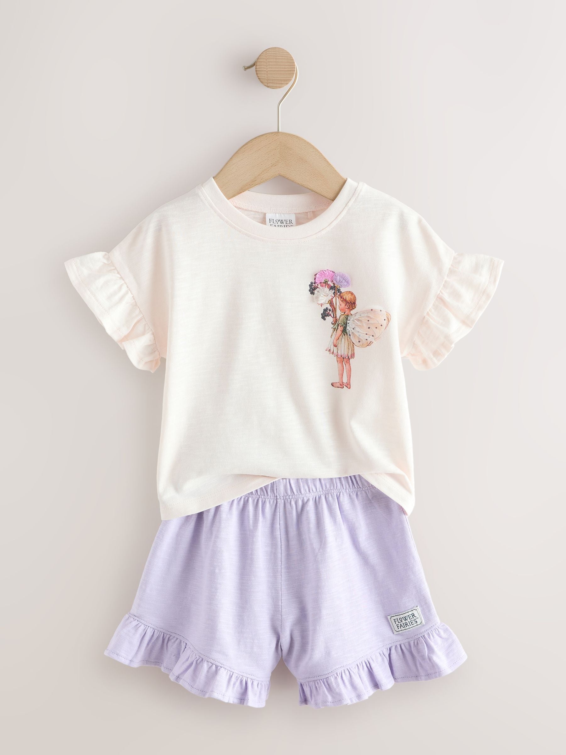 Ecru White Flower Fairies Shorts Set (3mths-7yrs) image 6
