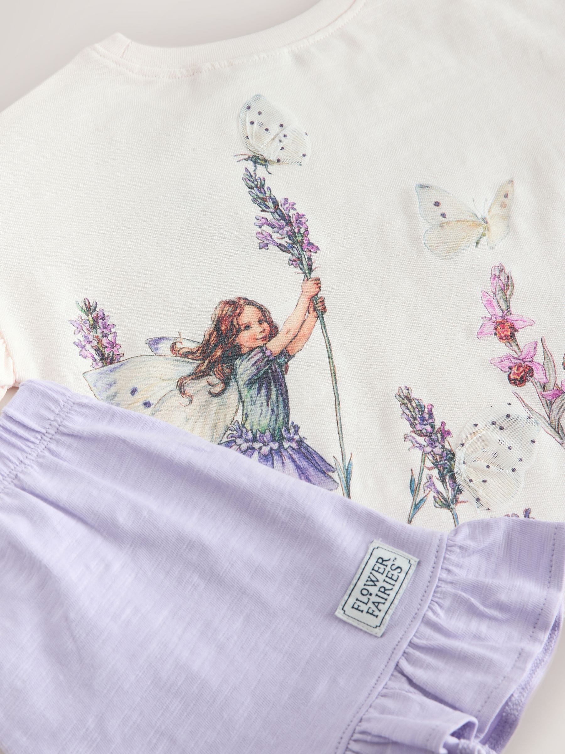 Ecru White Flower Fairies Shorts Set (3mths-7yrs) image 8