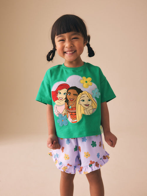 Green Disney Princess Shorts Set (3mths-7yrs) image 1