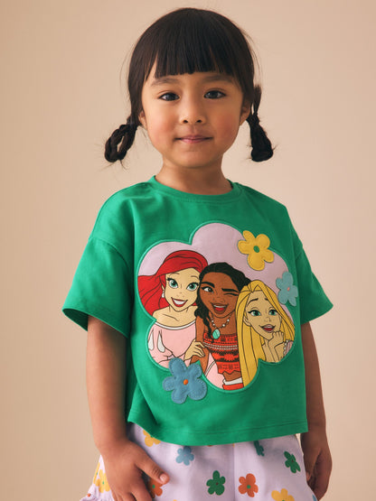Green Disney Princess Shorts Set (3mths-7yrs) image 3