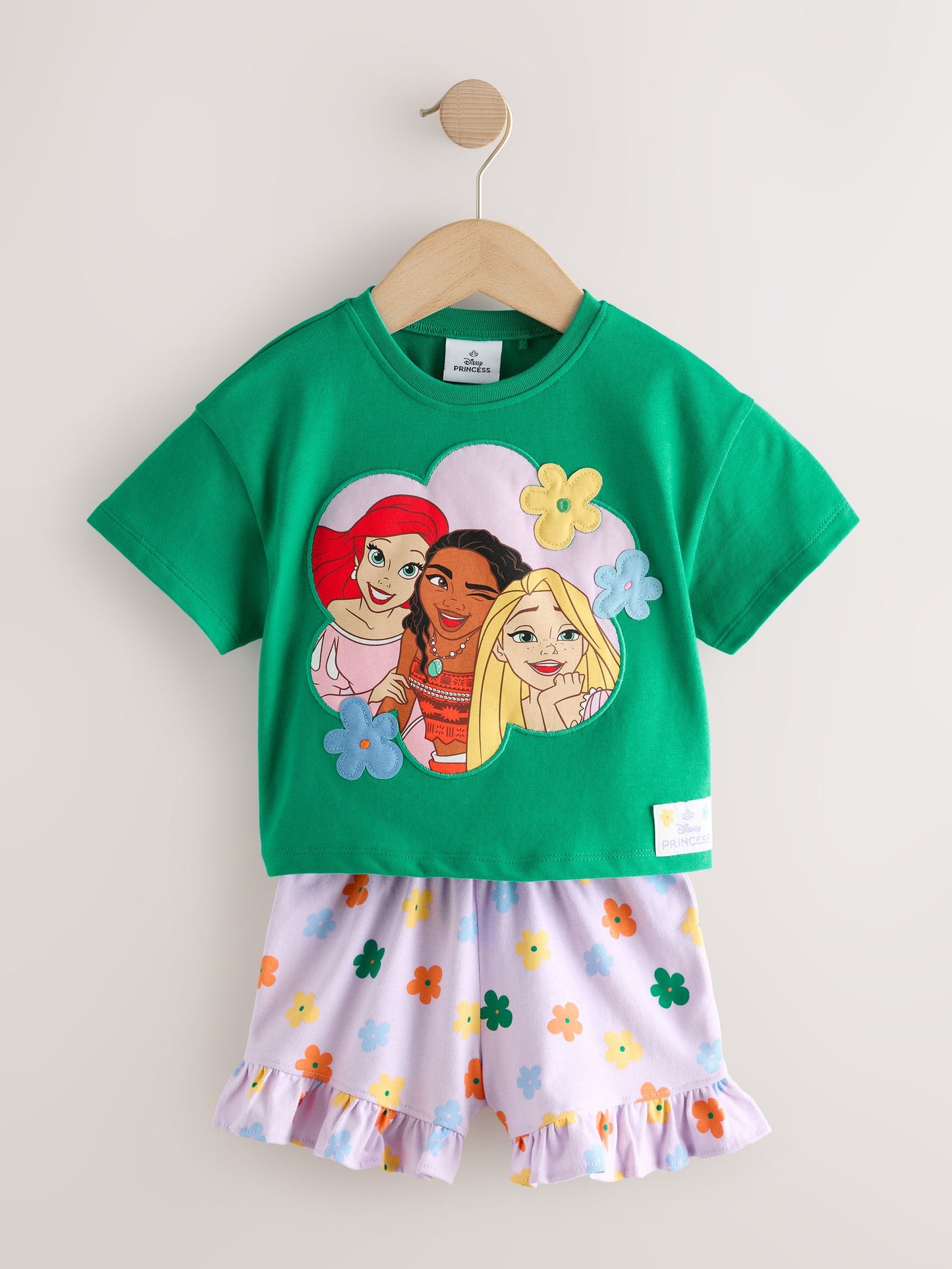 Green Disney Princess Shorts Set (3mths-7yrs) image 5