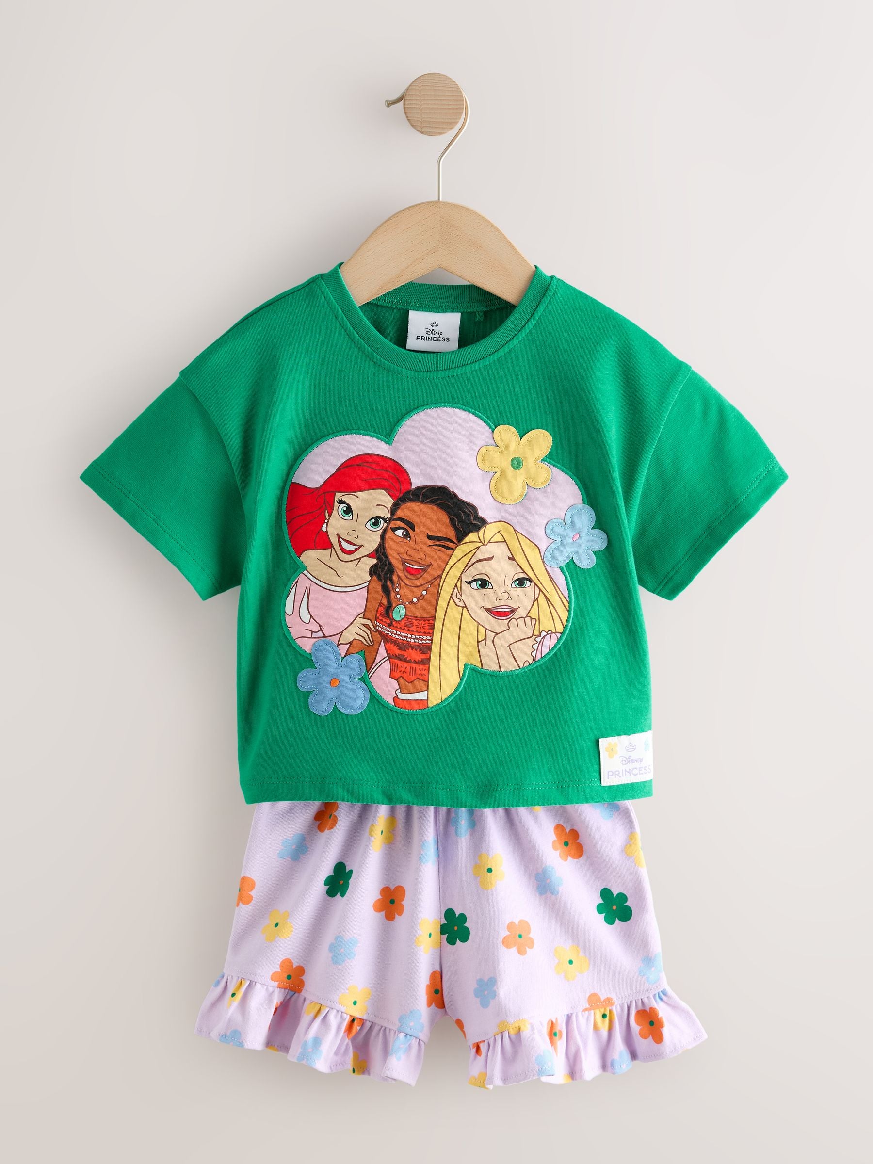 Green Disney Princess Shorts Set (3mths-7yrs) image 5