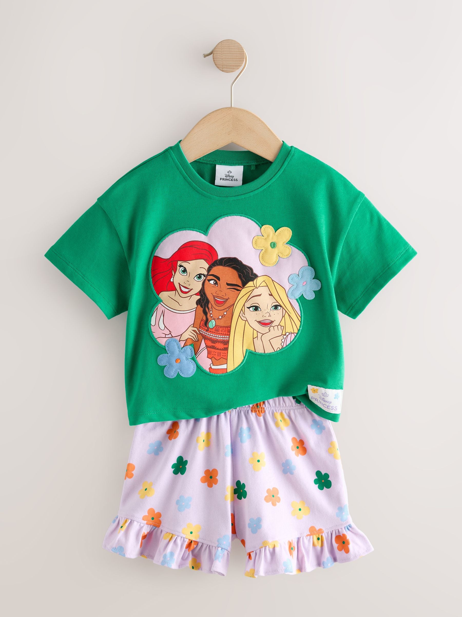 Green Disney Princess Shorts Set (3mths-7yrs) image 6