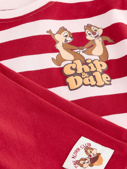 Red Pink Stripe Disney Chip and Dale Shorts Set (3mths-7yrs) image 10