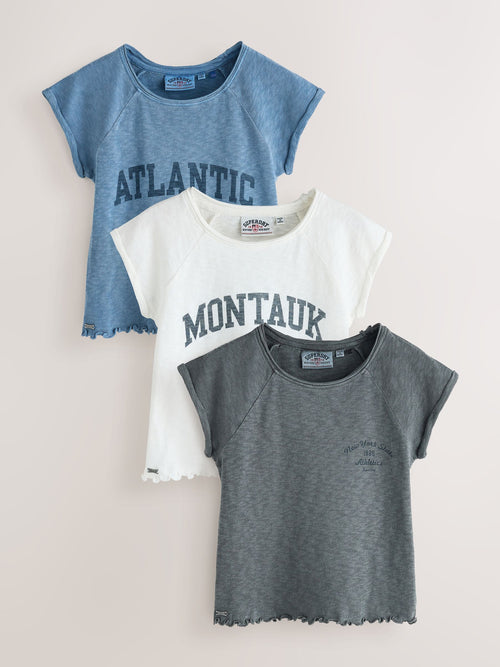 Superdry Blue/Grey T-Shirts 3 Pack image 1