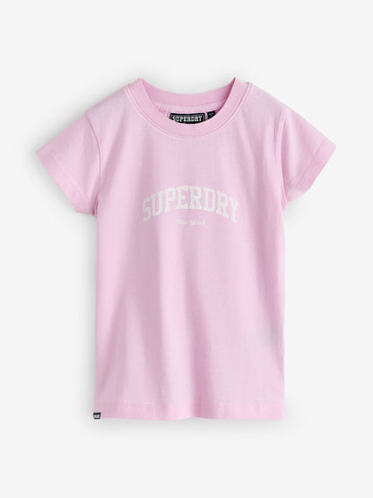 Superdry Pink/Blue T-Shirts 3 Pack image 5