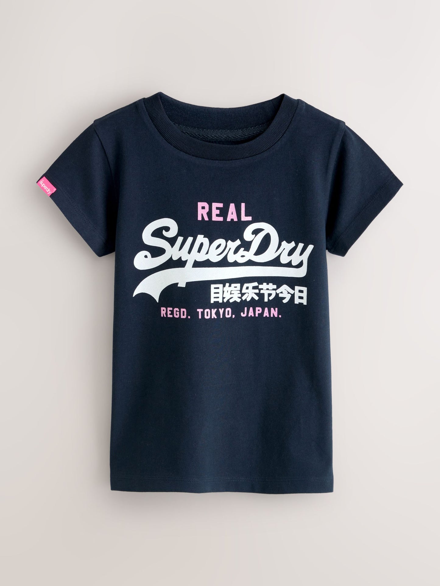 Superdry Navy/White T-Shirts 3 Pack image 2