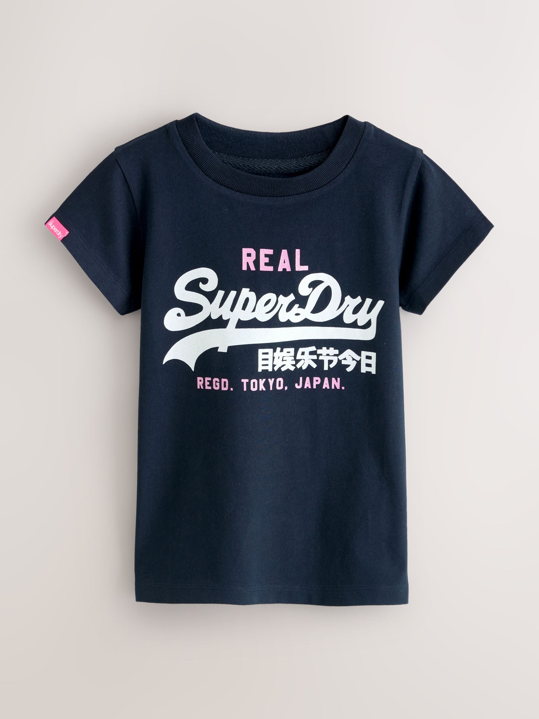 Superdry Navy/White T-Shirts 3 Pack image 2