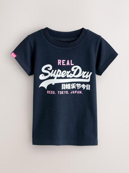 Superdry Navy/White T-Shirts 3 Pack image 2
