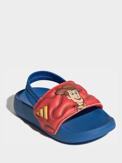 adidas Blue Adilette Estrap Infant Woody Sandals image 3