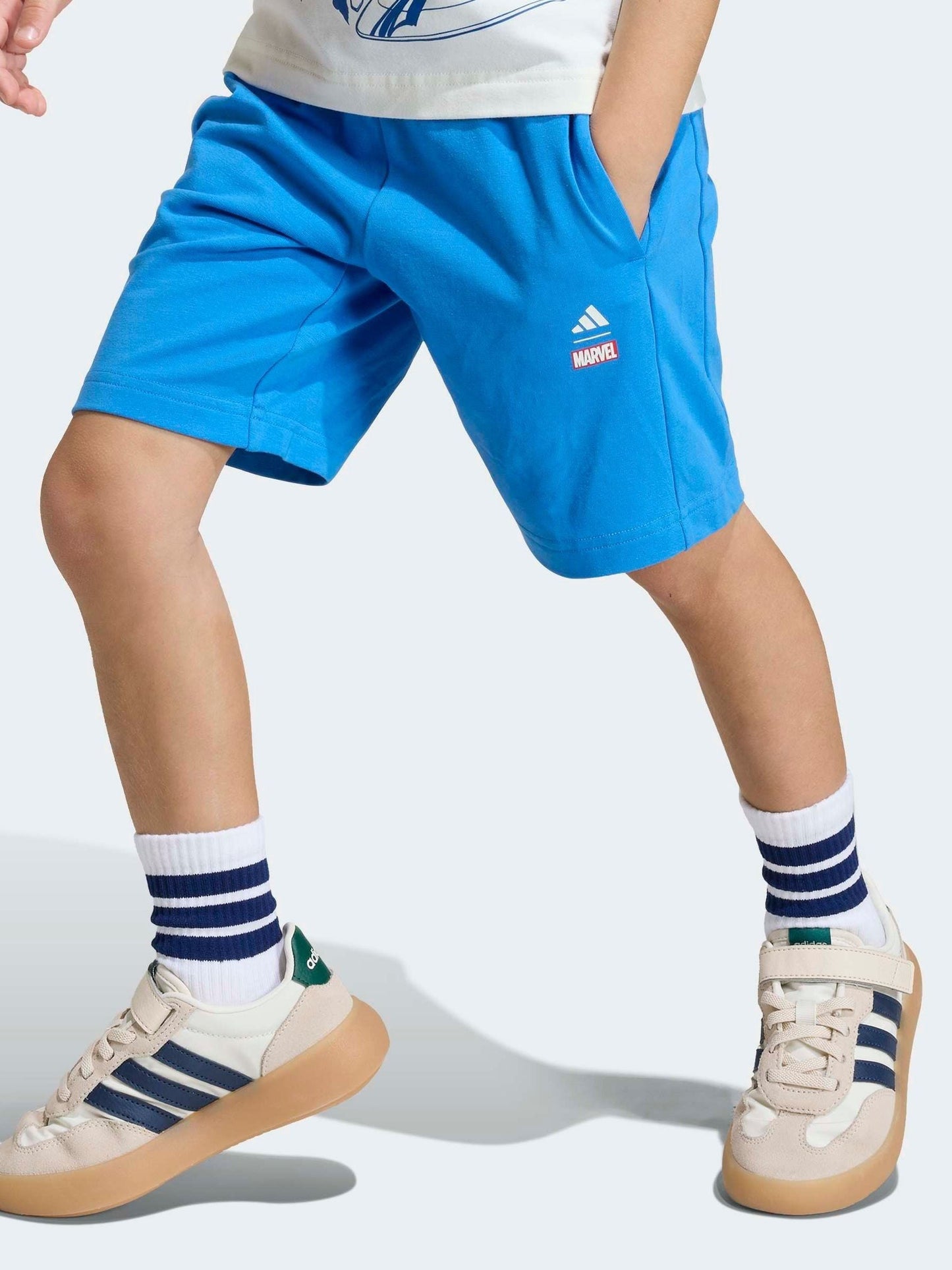Dsiney Kidz - adidas White Marvel Avengers Little Kids T-Shirt and Shorts Set image 6